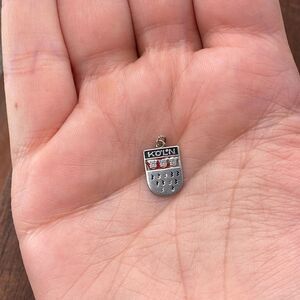 Vintage 925 Sterling Silver "Koln" Germany Travel Shield Pendant Charm